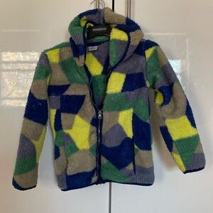 Hanna Andersson kids sherpa hoodie jacket 6-7 yrs old